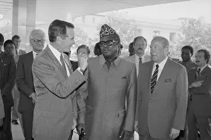 George Bush Greeting Mobutu Seko