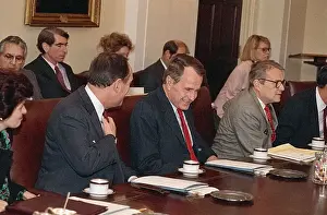 Cabinet Room Prints: George Bush Laughing at Cabinet Meeting