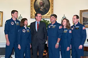George Bush Meeting with Astronauts