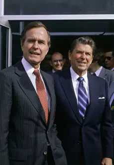 George Bush and Ronald Reagan