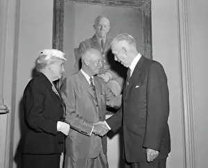 Marshall Prints: George C. Marshall Shaking Hands with Dwight Eisenhower