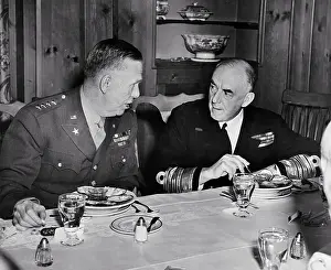 George C Prints: George C. Marshall and Sir Dudley Pound chatting