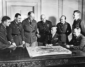 Harry Prints: George C. Marshall In Staff Meeting