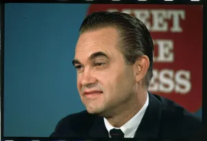 Wallace Prints: George C. Wallace Combing His Hair for Meet The Press