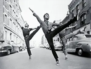 George Chakiris and Dancers Performing in Street