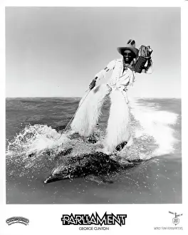 George Clinton Portrait Riding Dolphins