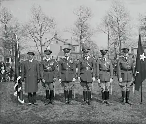 George H Prints: George Dern with Army Officials