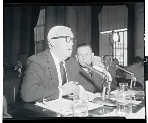 Fitzgerald Prints: George Fitzgerald and Jimmy Hoffa at Senate Hearing