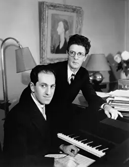 Sheet Music Prints: George Gershwin and William Daly at Piano