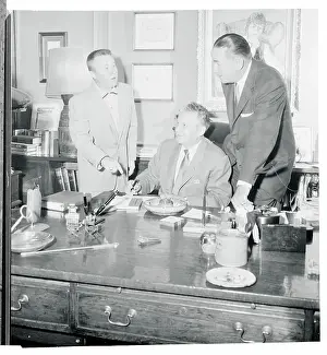 George Gobel with His Manager and Don Hartman