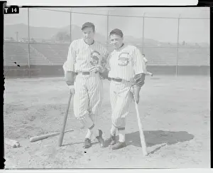 Pasadena Prints: George Haas and Jimmy Dykes Posing on the Field