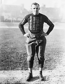 Football Uniform Prints: George Halas in Football Uniform on Field