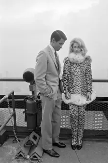 George Hamilton and Baby Jane Holzer Filming Movie