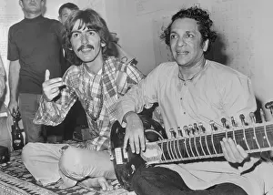 George Harrison with Indian Musician