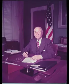 George Humphrey at His Desk