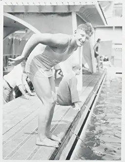 George Kojac Leaning over Pool
