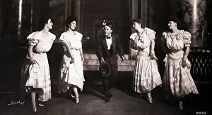 Cohan Prints: George M Cohan Performing W/Four Women