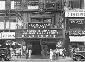 Movie Theater Prints: George M. Cohen Theater in New York City