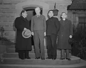 George C Prints: George Marshall Posing W/Chinese Leaders