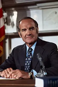 George McGovern Making an Announcement