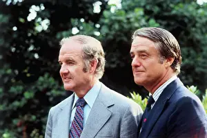 Mcgovern Prints: George McGovern Posing with Sargent Shriver