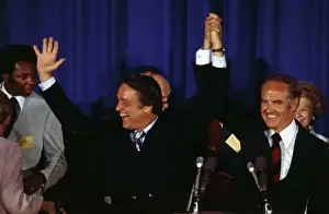 George McGovern Raising Arms with Robert Sargent Shriver