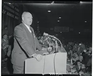 George Meany Giving a Speech