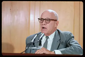 George Meany During a News Conference