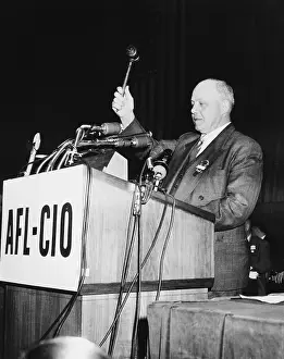 Gavel Prints: George Meany Speaking at AFL-CIO Meeting