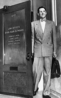 Minneapolis Prints: George Mikan Opening a door