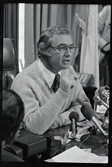 George Moscone at His Desk