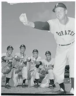 Fort Myers Prints: George Munger Holding a Baseball