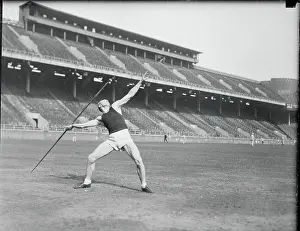 George Munger Throwing Javelin