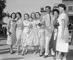 Ecuadorian Prints: George Nader with Miss Universe Contestants