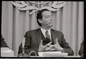 George Price Speaking to the Press