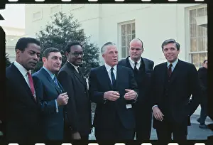 George Romney Posing with New Assistant Secretaries