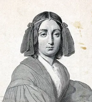 George Sand - Waist-Up Portrait