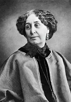 George Sand Waist-Up W/Earrings & Scarf