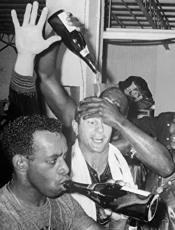 George Scott Pouring Champagne on Carl Yastrzemski