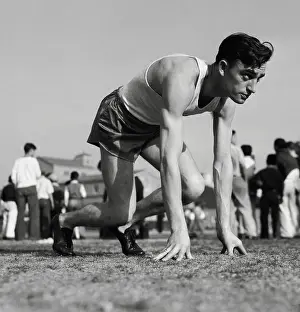 Running Race Prints: George Simpson in Start Line Stance