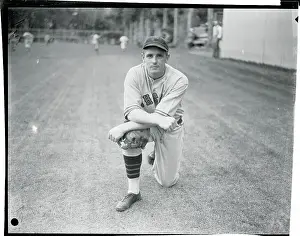 George Stainback Kneeling Down on the Field