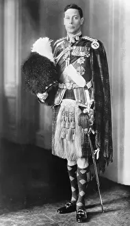 Kilt Prints: George VI in Uniform with Kilt