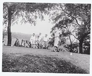 Oakmont Prints: George Von Elm Driving From the Third Tee