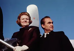 1968 Us Presidential Election Prints: George Wallace and Helene LeMay at Airport