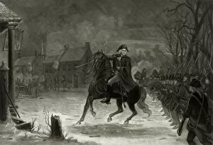 Keith Lance Illustrations Collection: George Washington at the Battle of Trenton