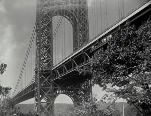 Urban Prints: George Washington Bridge shows the new Lower level at New York City