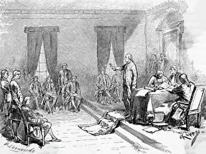 Constitution Prints: George Washington At Constitutional Conv