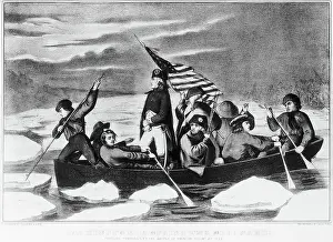Currier And Ives Prints: George Washington Crossing The Delaware