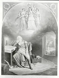 George Washington Dreaming in His Chair