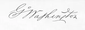 Images Dated 26th November 2014: George Washington Signature